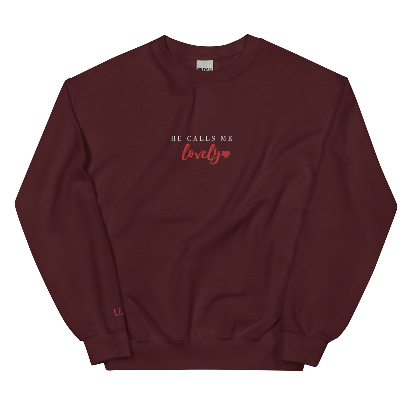 Embroidered He Calls Me Lovely Sweatshirt