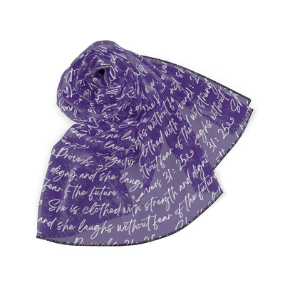 Purple Proverbs 31 Scarf